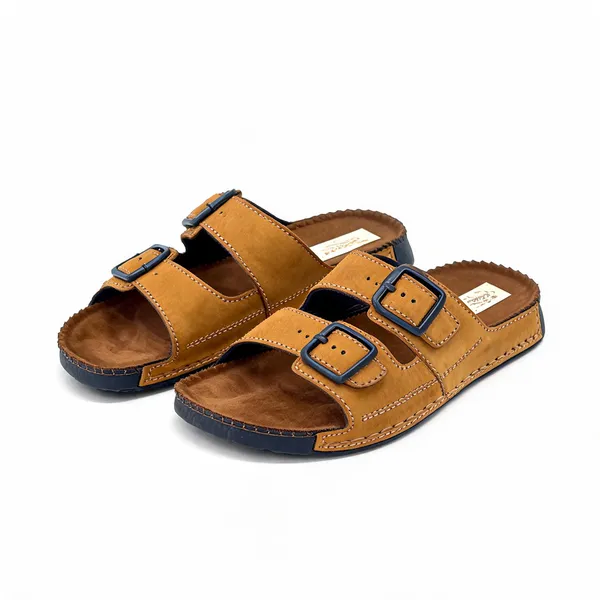 Tan_Suede_Leather_Double_Buckle_Sandals_For_Men