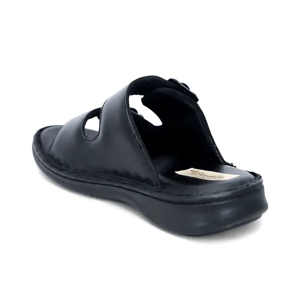 Black_Softie_Leather_Dual_Buckle_Strap_Orthopedic_Sandals_For_Men