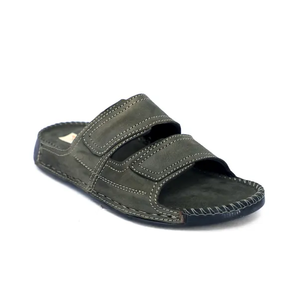 Olive_Suede_Leather_Slip_On_Sandals_For_Men