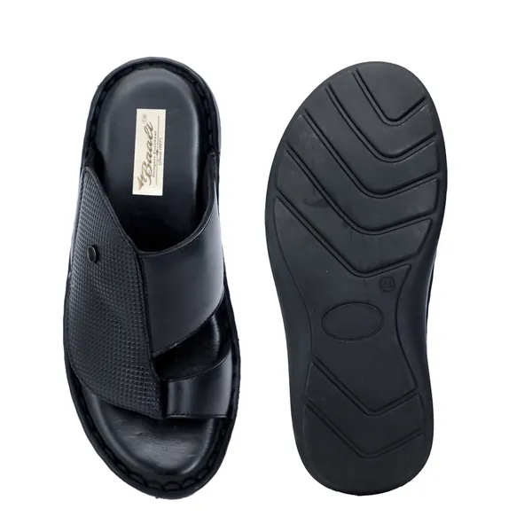 Black_Softie_Leather_Textured_Strap_Orthopedic_Sandals_For_Men