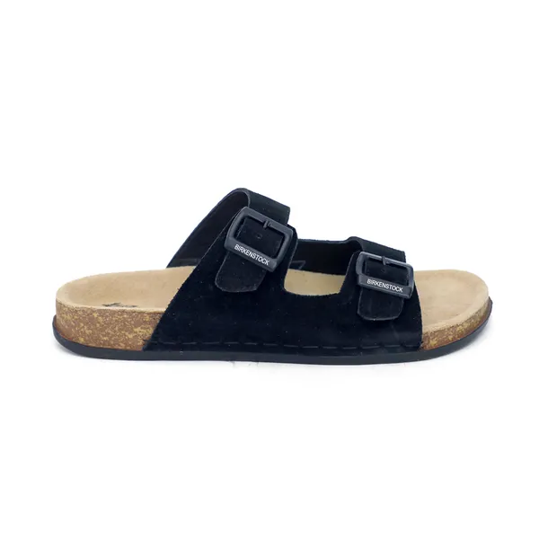 Black_Suede_Leather_Cork_Footbed_Dual_Buckle_Sandals_For_Men