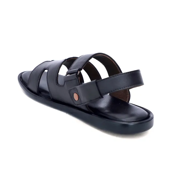 Black_Softie_Leather_Crossover_Strap_Orthopedic_Sandals_For_Men