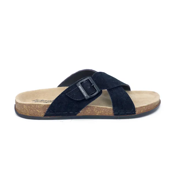 Black_Suede_Leather_Cross_Strap_Buckle_Sandals_For_Men
