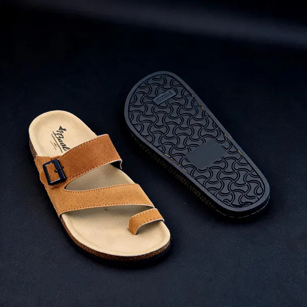 Brown_Suede_Leather_Multi_Strap_Cork_Footbed_Sandals_For_Men