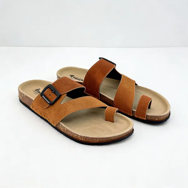 Brown_Suede_Leather_Multi_Strap_Cork_Footbed_Sandals_For_Men
