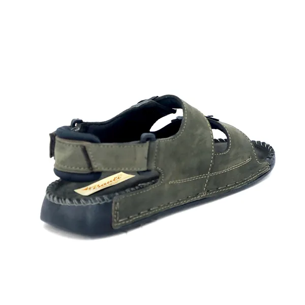 Olive_Suede_Leather_Buckle_Sandals_For_Men
