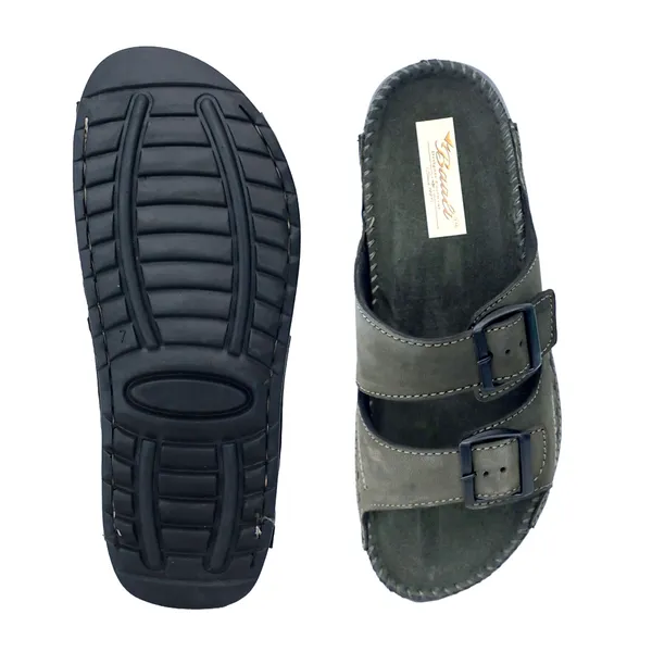 Grey_Suede_Leather_Double_Buckle_Slides_For_Men