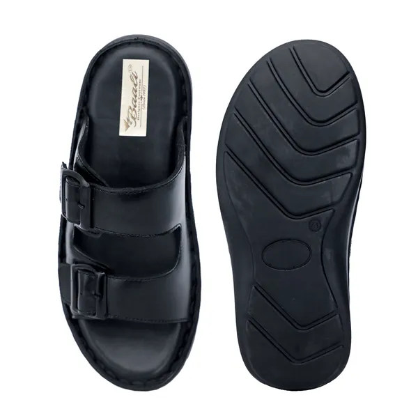 Black_Softie_Leather_Dual_Buckle_Strap_Orthopedic_Sandals_For_Men