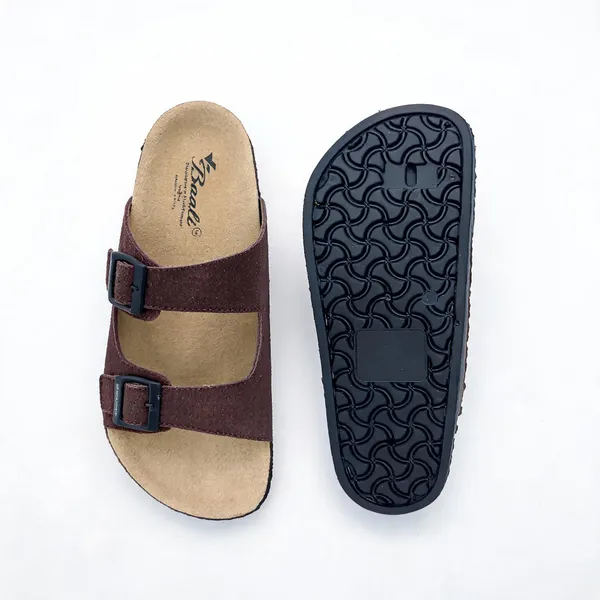 Brown_Suede_Leather_Cork_Footbed_Two_Strap_Buckle_Sandals_For_Men