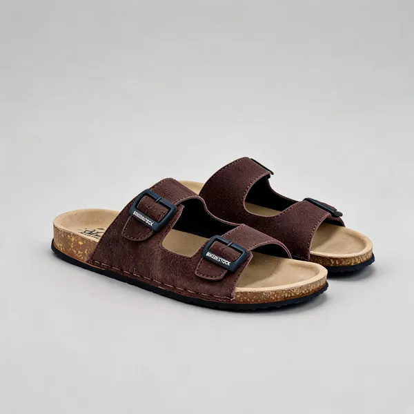 Brown_Suede_Leather_Cork_Footbed_Two_Strap_Buckle_Sandals_For_Men