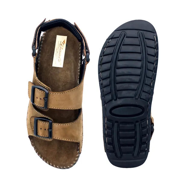 Brown_Suede_Leather_Triple_Buckle_Strap_Sandals_For_Men