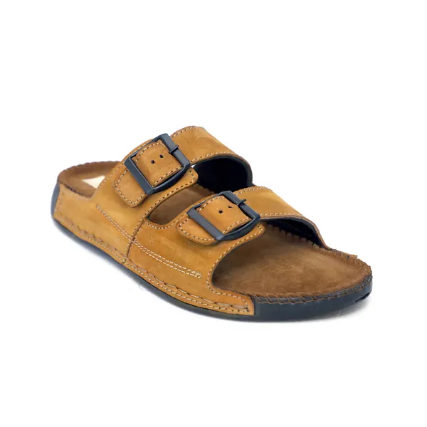 Tan_Suede_Leather_Double_Buckle_Sandals_For_Men
