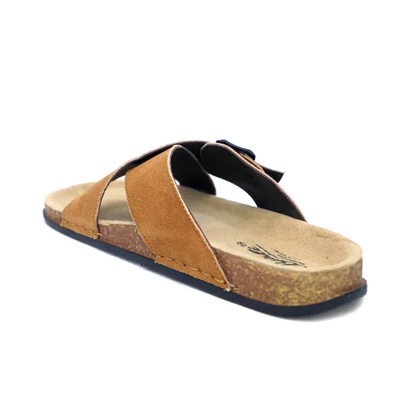 Brown_Suede_Leather_Flat_Sandals_For_Women