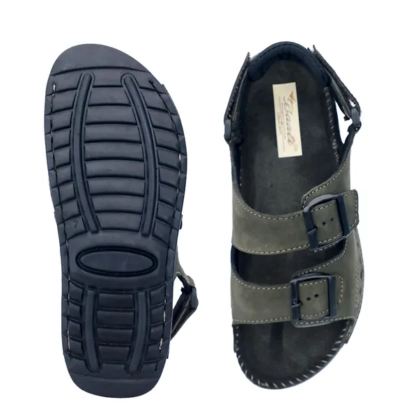 Olive_Suede_Leather_Buckle_Sandals_For_Men