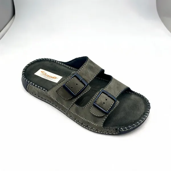 Grey_Suede_Leather_Double_Buckle_Slides_For_Men