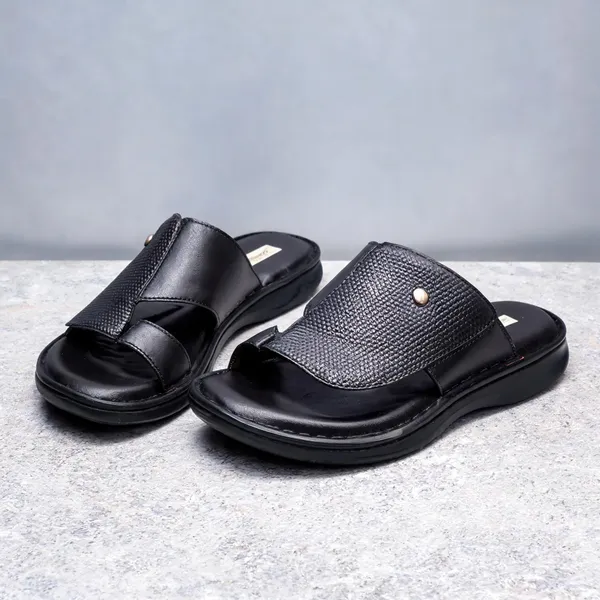 Black_Softie_Leather_Slip_On_Orthopedic_Sandals_For_Men