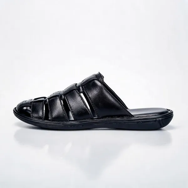 Black_Softie_Leather_Fisherman_Sandals_For_Men