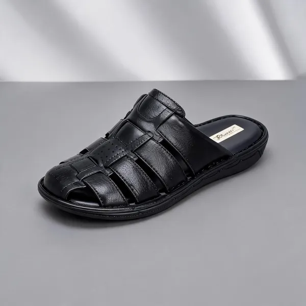 Black_Softie_Leather_Fisherman_Sandals_For_Men