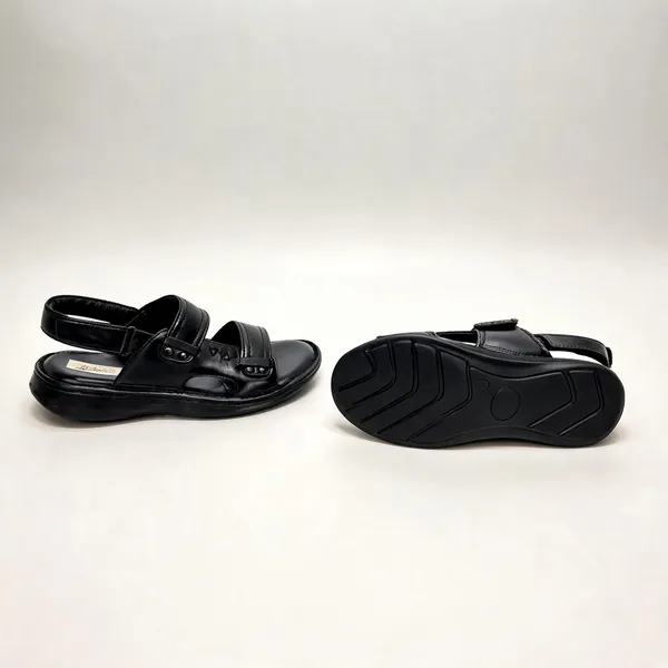 Black_Softie_Leather_Adjustable_Back_Strap_Orthopedic_Sandals_For_Men
