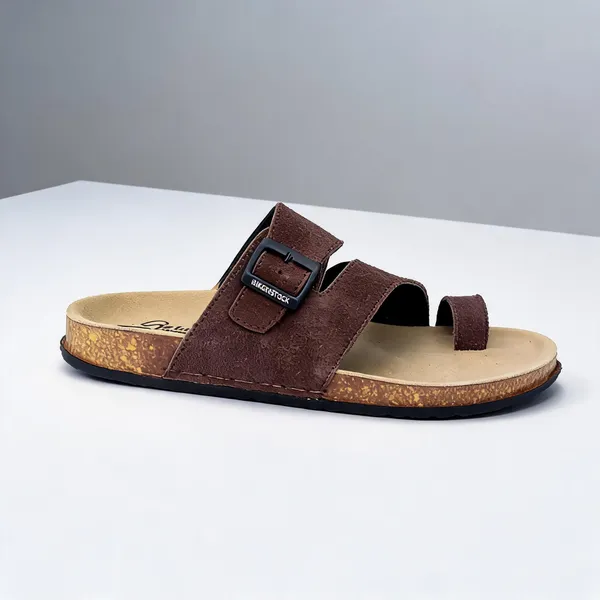 Brown_Suede_Leather_Cork_Footbed_Multi_Strap_Sandals_For_Men