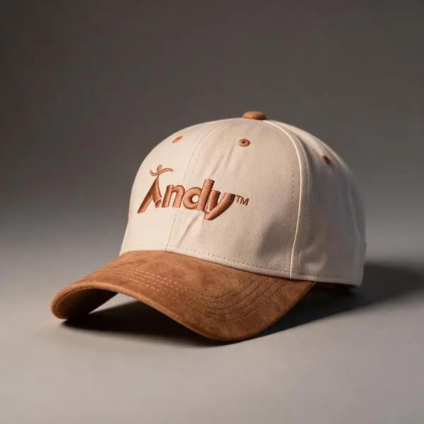 Beige_Brown_Velvet_Suede_Baseball_Cap_For_Men