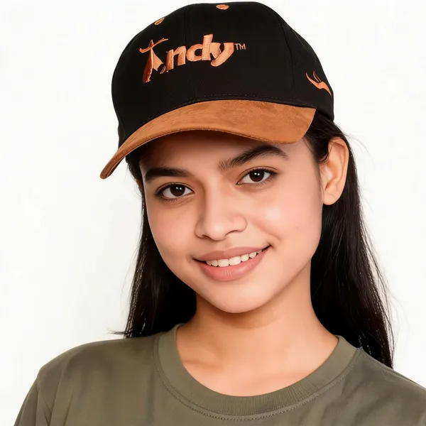 Black_Cotton_Suede_Baseball_Cap_For_Unisex