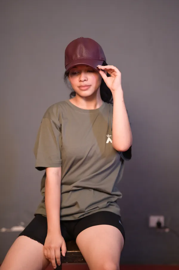 Maroon_Faux_Leather_Baseball_Cap_for_Women