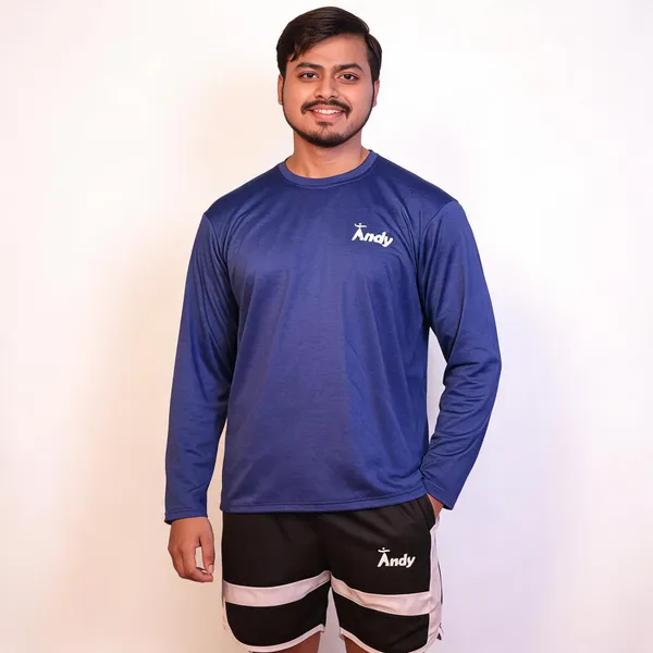 Blue_Cotton_Lycra_Sports_T-Shirt_And_Shorts_Set_For_Men