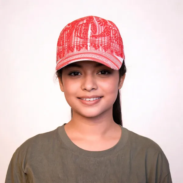 Red_Cotton_Printed_Baseball_Cap_For_Unisex