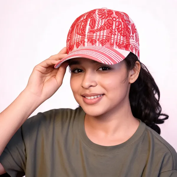 Red_Cotton_Printed_Baseball_Cap_For_Unisex