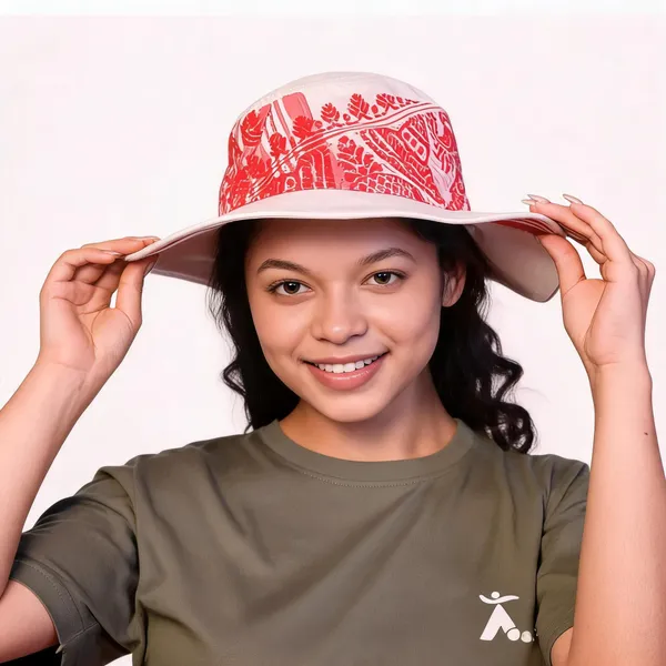 Red_And_White_Cotton_Gamosa_Panama_Cap_For_Unisex