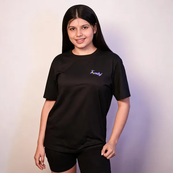 Black_Cotton_Lycra_Regular_Fit_T-Shirt_For_Women