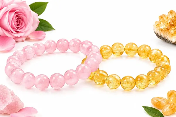 Rose_Quartz_And_Citrine_Combo_Beaded_Stretch_Bracelet