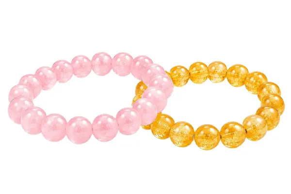 Rose_Quartz_And_Citrine_Combo_Beaded_Stretch_Bracelet
