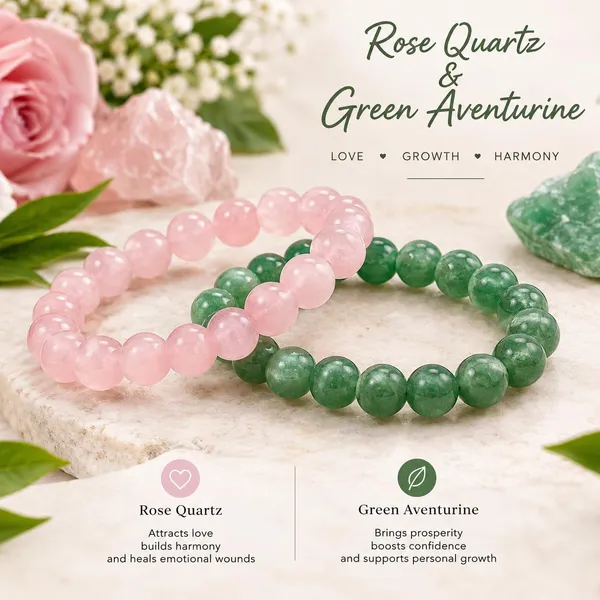 Rose_Quartz_And_Green_Aventurine_Crystal_Bead_Bracelet_Combo