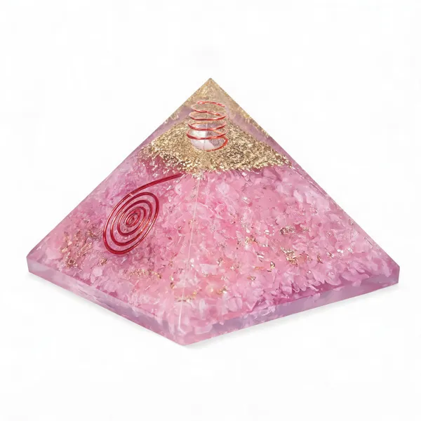 Resin_Rose_Quartz_Crystal_Chips_Copper_Spiral_Orgonite_Pyramid