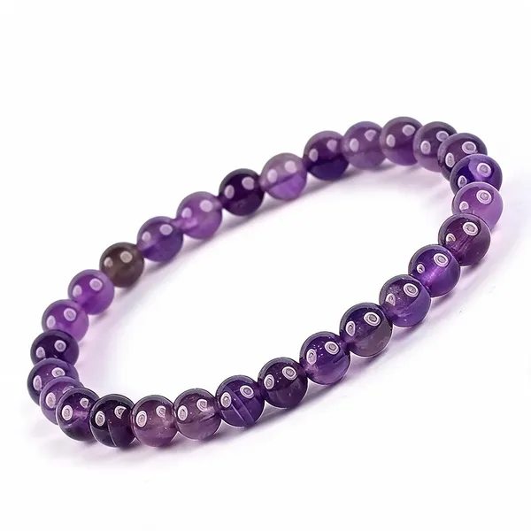 Purple_Amethyst_Round_Crystal_Bead_Stretch_Bracelet_For_Unisex