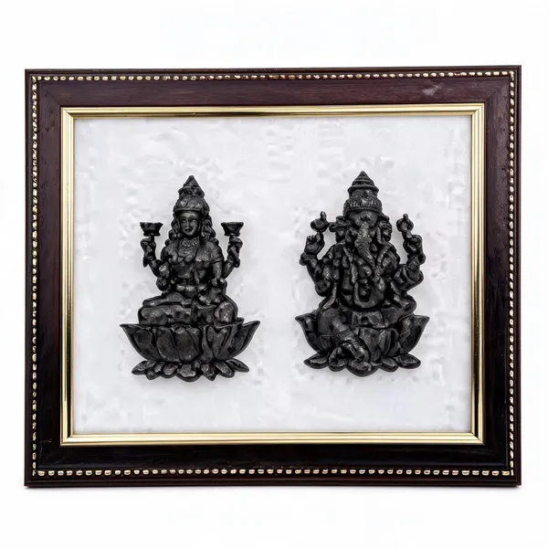Pyrite_Lakshmi_Ganesh_Idol_Selenite_Background_Religious_Frame
