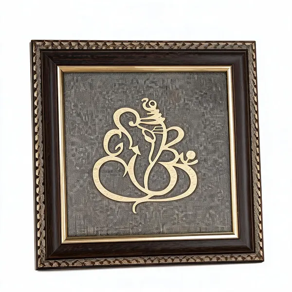 Pyrite_Ganesh_Motif_Framed_Wall_Art