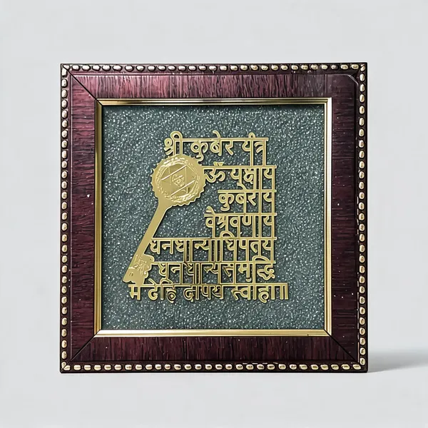 Pyrite_Kuber_Yantra_Wooden_Framed_Wall_Decor