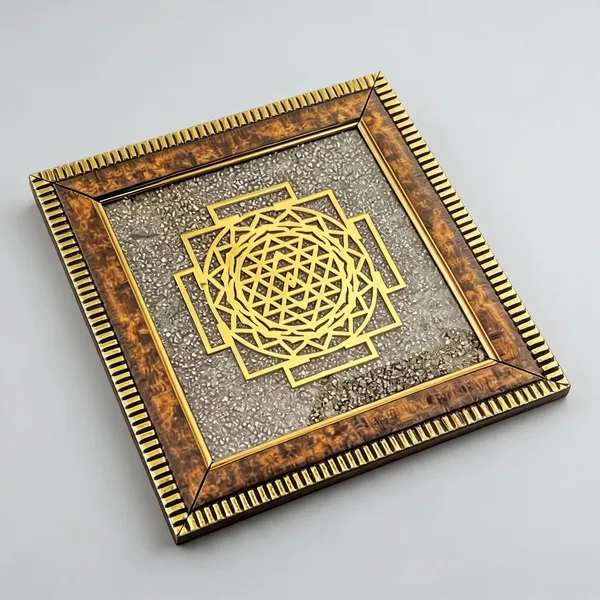 Pyrite_Gold-Toned_Sacred_Shree_Yantra_Framed_Wall_Art