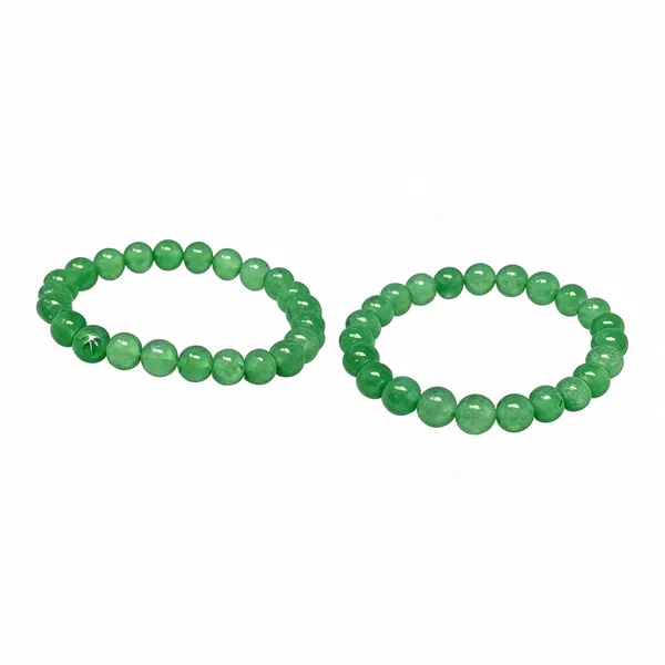 Green_Aventurine_Natural_Stone_Stretch_Bracelet_For_Unisex_-_Pack_of_2