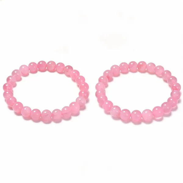 Rose_Quartz_Beaded_Stretch_Bracelet_For_Unisex_-_Pack_of_2