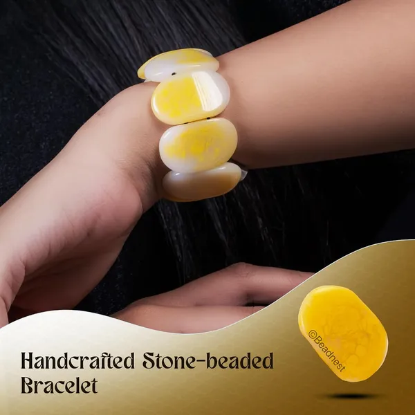 Product_Summary_Beadnest_Chunky_Large_Bead_Bracelet_For_Women_Girls_Handcrafted_Elasticated_Bracelet_Made_Of_Large_Oval_Beads_Smooth_Lightweight_Boho_Chic_Accessory_For_Beach_Wear