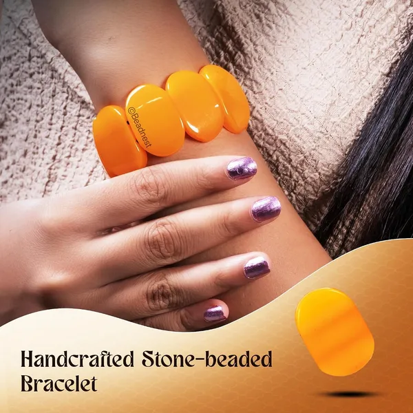Product_Summary_Beadnest_Chunky_Large_Bead_Bracelet_For_Women_Girls_Handcrafted_Elasticated_Bracelet_Made_Of_Large_Oval_Beads_Smooth_Lightweight_Boho_Chic_Accessory_For_Beach_Wear