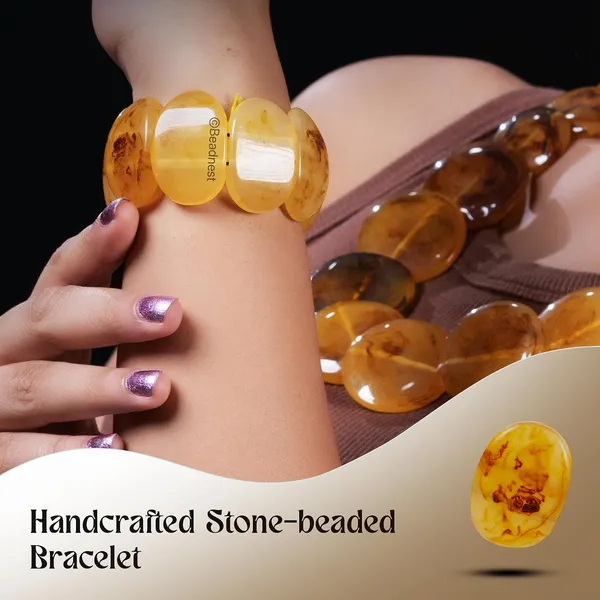 Product_Summary_Beadnest_Chunky_Large_Bead_Bracelet_For_Women_Girls_Handcrafted_Elasticated_Bracelet_Made_Of_Large_Oval_Beads_Smooth_Lightweight_Boho_Chic_Accessory_For_Beach_Wear