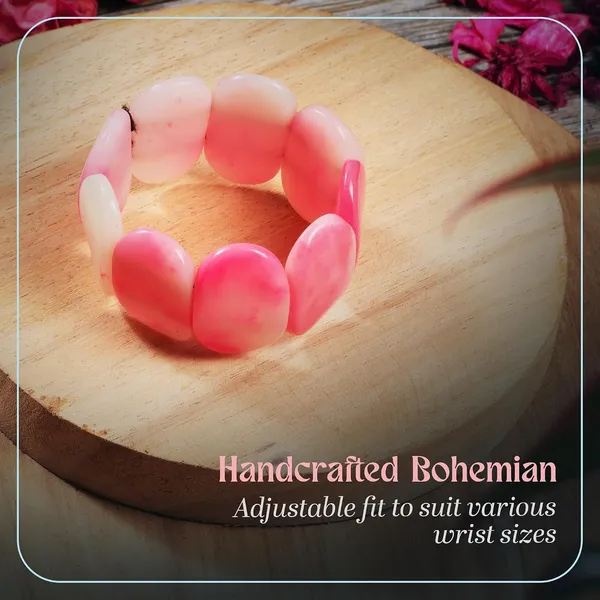 Product_Summary_Beadnest_Chunky_Large_Bead_Bracelet_For_Women_Girls_Handcrafted_Elasticated_Bracelet_Made_Of_Large_Oval_Beads_Smooth_Lightweight_Boho_Chic_Accessory_For_Beach_Wear