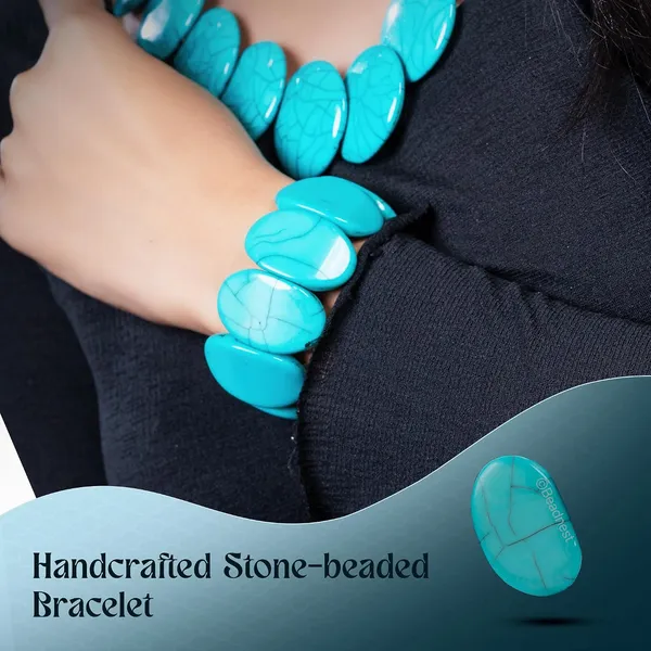 Product_Summary_Beadnest_Chunky_Large_Bead_Bracelet_For_Women_Girls_Handcrafted_Elasticated_Bracelet_Made_Of_Large_Oval_Beads_Smooth_Lightweight_Boho_Chic_Accessory_For_Beach_Wear