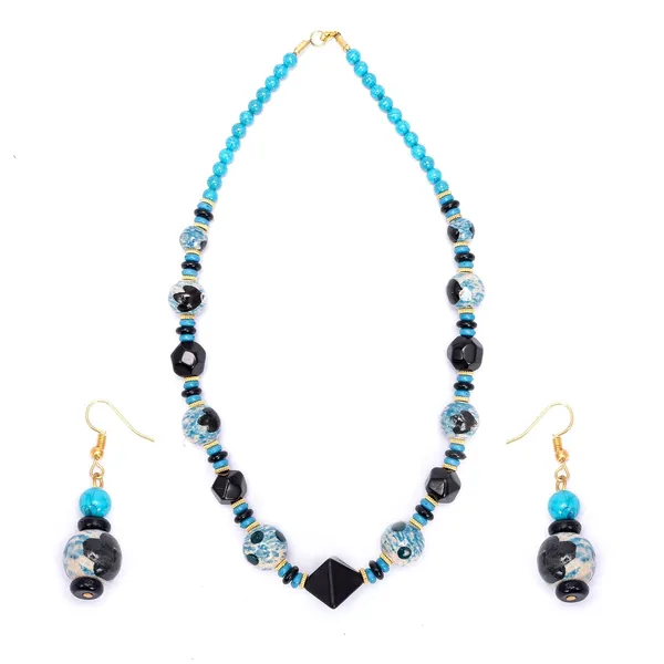 Beaded_Necklace_Earrings_Set_For_Women_Girls_Handmade_Ethnic_Jewellery_Artistic_Design_Hook_Clasp_Lightweight_Fashion_Statement_Vintage_Choker_Clubwear_Wedding_Gift_Set