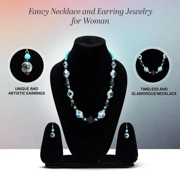 Beaded_Necklace_Earrings_Set_For_Women_Girls_Handmade_Ethnic_Jewellery_Artistic_Design_Hook_Clasp_Lightweight_Fashion_Statement_Vintage_Choker_Clubwear_Wedding_Gift_Set